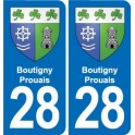 28 Boutigny-Prouais coat of arms sticker plate stickers city