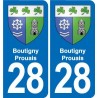 28 Cherisy blason autocollant plaque stickers ville