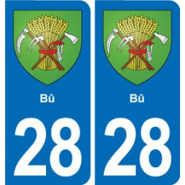 28 Cherisy blason autocollant plaque stickers ville
