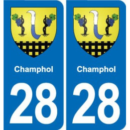 28 Cherisy blason autocollant plaque stickers ville