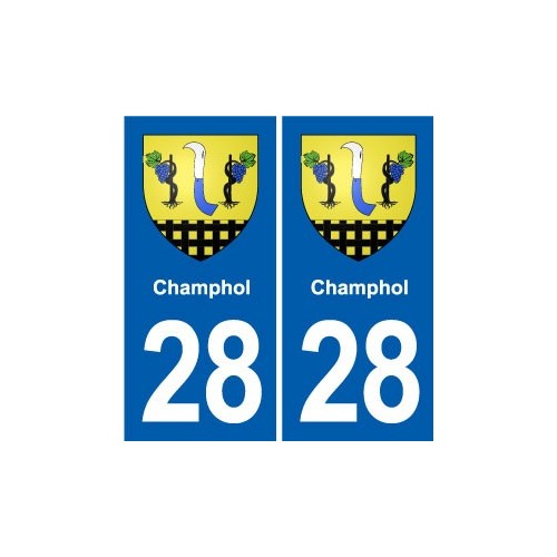 28 Cherisy blason autocollant plaque stickers ville