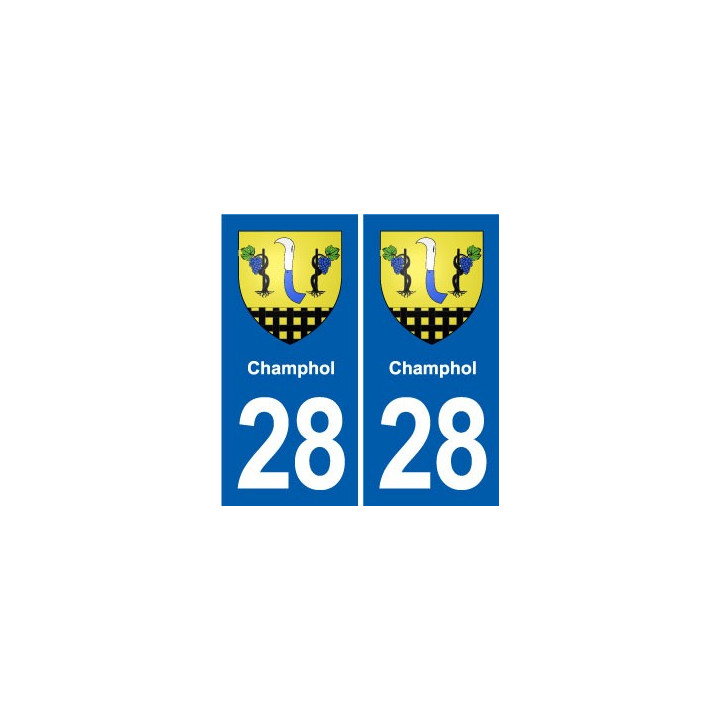 28 Cherisy blason autocollant plaque stickers ville