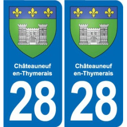 28 Cherisy blason autocollant plaque stickers ville