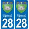 28 Cherisy blason autocollant plaque stickers ville