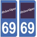 69 Rhône sticker plate