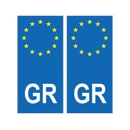 Grèce Hellás europe autocollant plaque