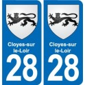 28 Cherisy blason autocollant plaque stickers ville