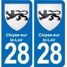 28 Cherisy blason autocollant plaque stickers ville