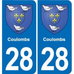 28 Cherisy blason autocollant plaque stickers ville