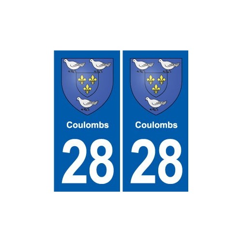 28 Cherisy blason autocollant plaque stickers ville