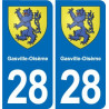 28 Cherisy blason autocollant plaque stickers ville