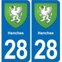 28 Cherisy blason autocollant plaque stickers ville