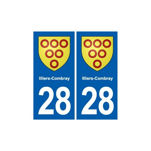 28 Cherisy blason autocollant plaque stickers ville