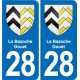 28 Cherisy blason autocollant plaque stickers ville