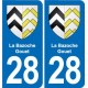 28 Cherisy blason autocollant plaque stickers ville