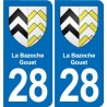 28 Cherisy blason autocollant plaque stickers ville