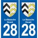 28 Cherisy blason autocollant plaque stickers ville