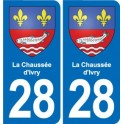 28 Cherisy blason autocollant plaque stickers ville