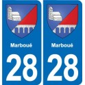 28 Cherisy blason autocollant plaque stickers ville