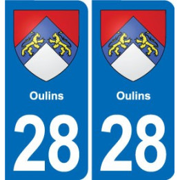 28 Cherisy blason autocollant plaque stickers ville