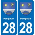 28 Cherisy blason autocollant plaque stickers ville