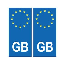 Royaume Uni Great Britain europe autocollant plaque