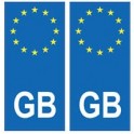 Royaume Uni Great Britain europe autocollant plaque