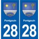 28 Cherisy blason autocollant plaque stickers ville