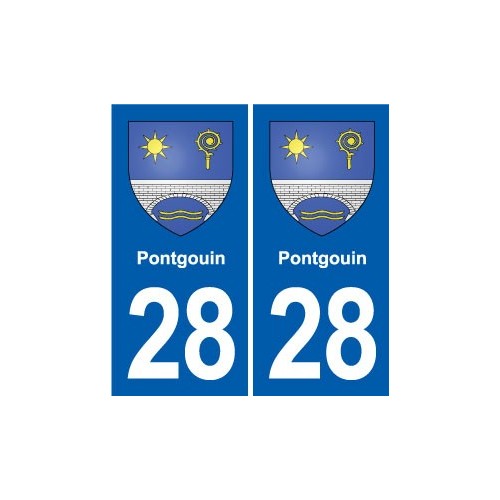 28 Cherisy blason autocollant plaque stickers ville