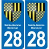 28 Cherisy blason autocollant plaque stickers ville