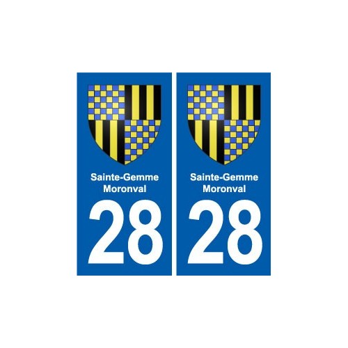 28 Cherisy blason autocollant plaque stickers ville