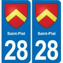 28 Cherisy blason autocollant plaque stickers ville