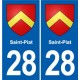 28 Cherisy blason autocollant plaque stickers ville