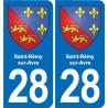 28 Cherisy blason autocollant plaque stickers ville