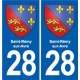 28 Cherisy blason autocollant plaque stickers ville