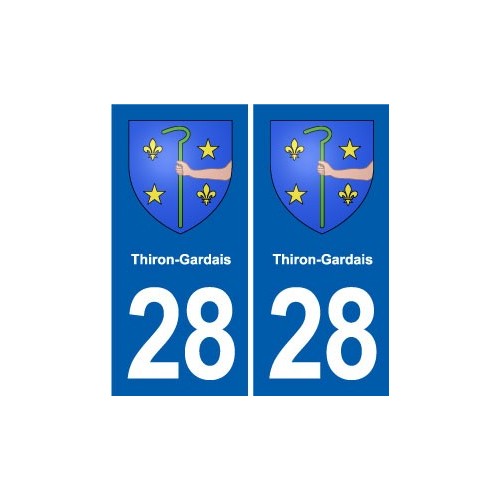 28 Cherisy blason autocollant plaque stickers ville