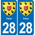 28 Cherisy blason autocollant plaque stickers ville