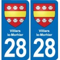 28 Cherisy blason autocollant plaque stickers ville