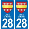 28 Cherisy blason autocollant plaque stickers ville