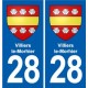 28 Cherisy blason autocollant plaque stickers ville