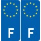 F Europe autocollant plaque