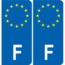 F Europe autocollant plaque