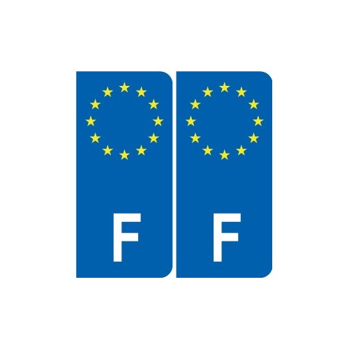 F Europe autocollant plaque