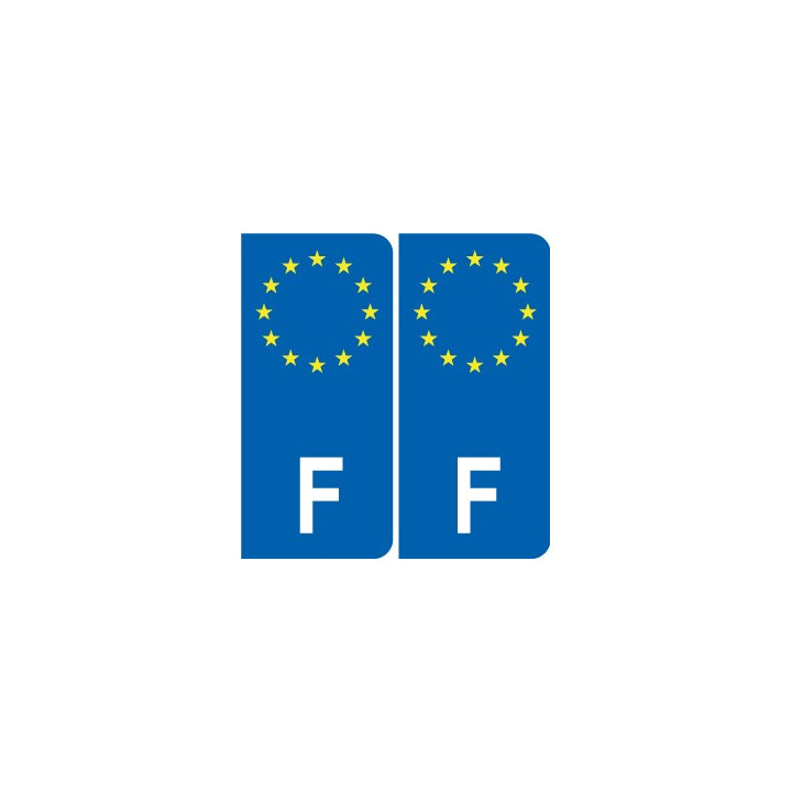 F Europe autocollant plaque