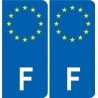 F Europe autocollant plaque