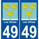49 Ulmes logo autocollant plaque stickers ville