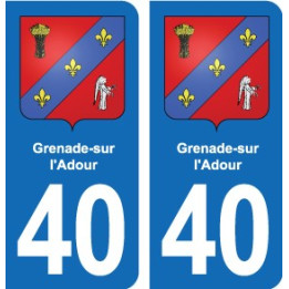 40 Magescq autocollant plaque blason stickers département ville