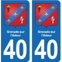 40 Magescq autocollant plaque blason stickers département ville