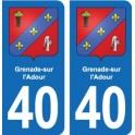 40 Magescq autocollant plaque blason stickers département ville