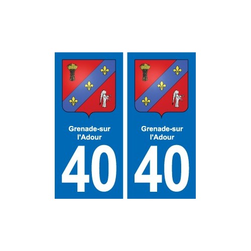 40 Magescq autocollant plaque blason stickers département ville
